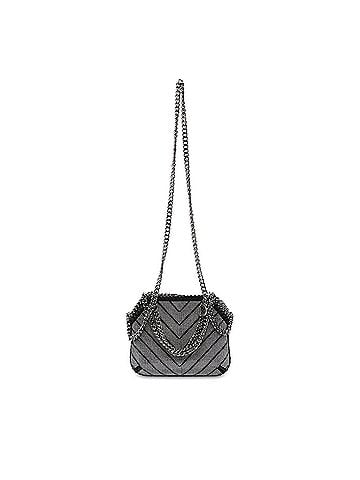 Stella McCartney Nano Shaggy Deer Chevron Hotfix Falabella Satchel (view 1)
