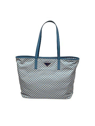 Prada Saffiano Trimmed Tessuto Symbole Triangolo Tote (view 1)