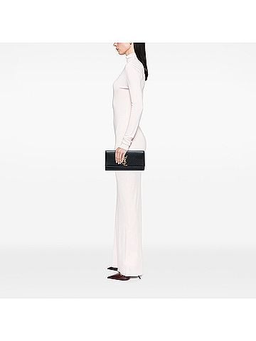 Saint Laurent Matelasse Diagonal Calfskin Monogram Cassandre Clutch (view 2)