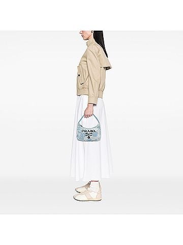 Prada Mini Embroidered Drill Re Edition 2000 Shoulder Bag (view 2)