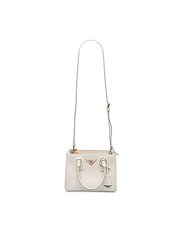 Prada Small Saffiano Galleria Double Zip Satchel (view 1)