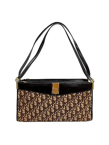 Christian Dior Christian Dior Trotter Shoulder Bag, Canvas and Leather, Brown, Women's (view 1)
