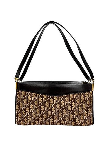 Christian Dior Christian Dior Trotter Shoulder Bag, Canvas and Leather, Brown, Women's (view 2)