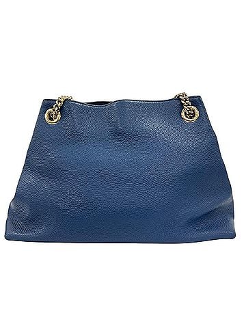 Gucci GUCCI Soho Chain Interlocking G 536196 Shoulder Bag Leather Blue Women's (view 2)