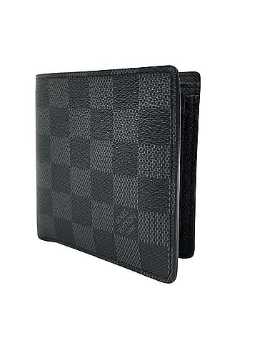 Louis Vuitton LOUIS VUITTON LV Louis Vuitton Portefeuille Marco N63336 Bi-fold Wallet Damier Graphite Black Dark Gray Men's (view 2)