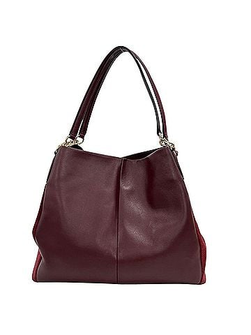 Coach COACH Phoebe F38415 Shoulder Bag, Leather Suede, Red, Women's (view 1)