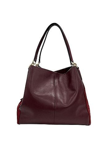 Coach COACH Phoebe F38415 Shoulder Bag, Leather Suede, Red, Women's (view 2)