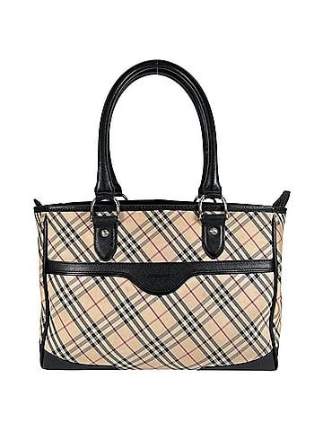 Burberry BURBERRY Nova Check Handbag, Leather, Beige/Black, Women's (view 1)