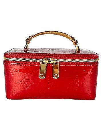 Louis Vuitton LOUIS VUITTON LV Louis Vuitton Jewelry Case M91273 Handbag Monogram Vernis Pomme d'Amour (Red) Women's (view 1)