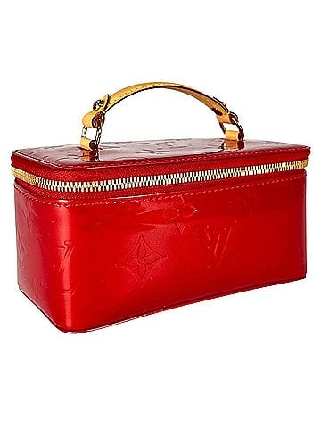 Louis Vuitton LOUIS VUITTON LV Louis Vuitton Jewelry Case M91273 Handbag Monogram Vernis Pomme d'Amour (Red) Women's (view 2)