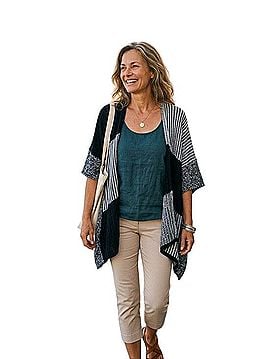 Chico's Kimono Pop Over Cardigan Cardigan (view 2)