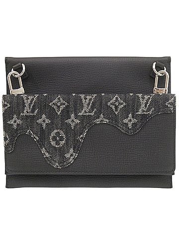 Louis Vuitton Louis Vuitton x NIGO Drip Trio Handbag Pouch Monogram Denim M81013 IC Leather Black Shoulder Bag LV 1372 LOUIS VUITTON (view 2)