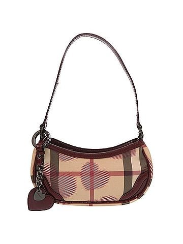 Burberry Burberry Accessory Pouch, Nova Check Heart, Coated Canvas, Enamel, Beige/Red, One-Shoulder Handbag, Red, 0743BURBERRY (view 1)