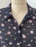 Laura Ashley Floral Black Button-Down Shirt Size 8 - photo 4