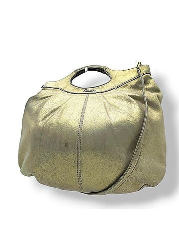 Coach COACH 14054 Handbag Shoulder Bag Gold Glitter Metallic Leather Pleated Silver Hardware Crossbody Strap Women's S2 (view 1)