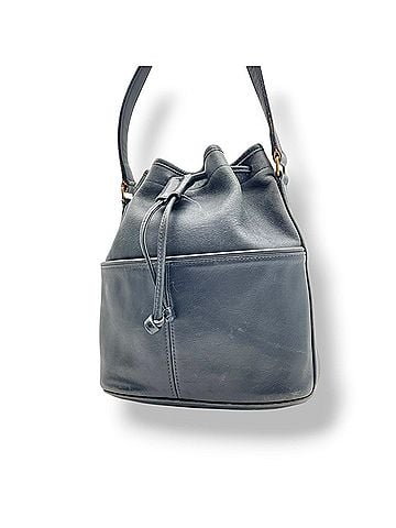 Coach COACH 121 Thompson Shoulder Bag Bucket Navy Glovetanned Leather Gold Hardware Crossbody Women's Men's S99 (view 1)