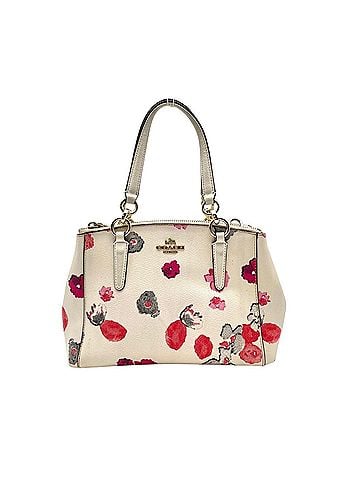 Coach COACH F55538 Mini Christie Carryall Halftone Floral Ivory Leather Handbag Shoulder Bag Crossbody Gold Hardware Women's S84 (view 2)