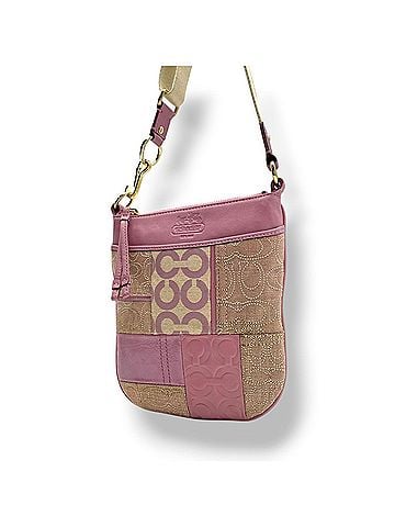 Coach COACH 42683 Ali Patchwork Swing Pack Shoulder Bag Pink Purple Signature Canvas Leather Gold Hardware Crossbody Women's S22 (view 1)