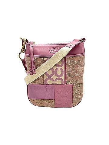 Coach COACH 42683 Ali Patchwork Swing Pack Shoulder Bag Pink Purple Signature Canvas Leather Gold Hardware Crossbody Women's S22 (view 2)