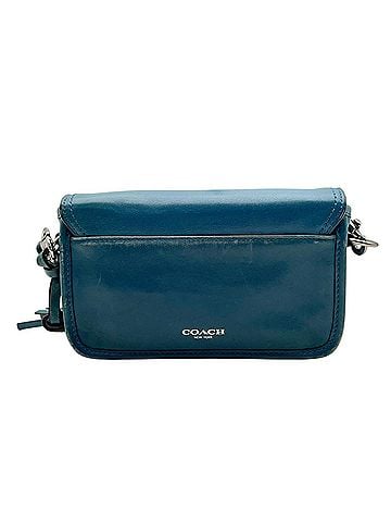 Coach COACH 19914 Legacy Penny Shoulder Bag, Blue Leather, Turnlock Closure, Silver Hardware, Crossbody, Logo, Women's, S62 (view 2)
