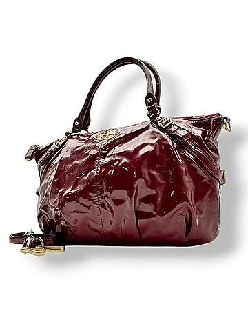 Coach COACH Patent Leather Tote Bag Shoulder Crossbody Enamel Red Women's S87 (view 1)