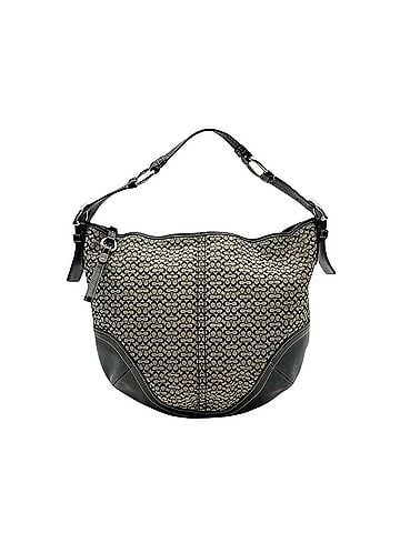 Coach COACH 1461 Mini Signature Canvas One-Shoulder Hobo Bag, Gray/Black Leather, Silver Hardware, Shoulder Handbag, Women's, S60 (view 2)