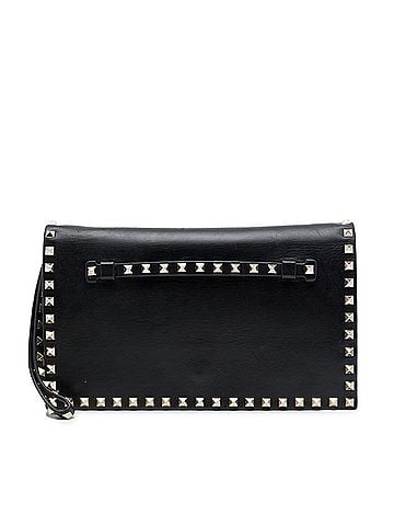 Valentino Leather Rockstud Flap Clutch (view 1)