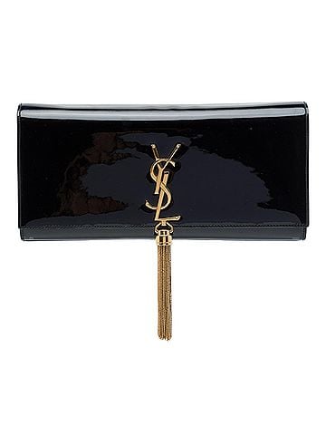 Saint Laurent Patent Cassandre Tassel Clutch (view 1)