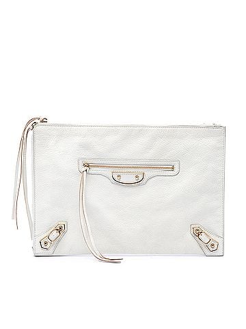Balenciaga Goatskin Motocross Classic Metallic Edge Clutch (view 1)