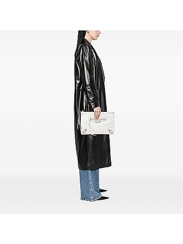 Balenciaga Goatskin Motocross Classic Metallic Edge Clutch (view 2)
