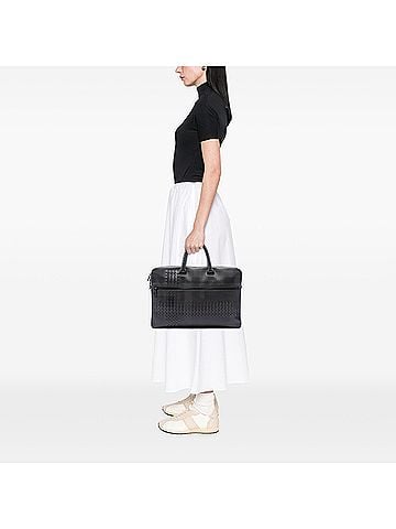 Bottega Veneta Intrecciato Trimmed Nappa Business Bag (view 2)