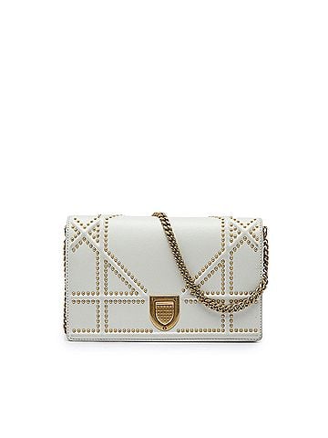 Dior Studded Calfskin Diorama Wallet on Chain (view 1)
