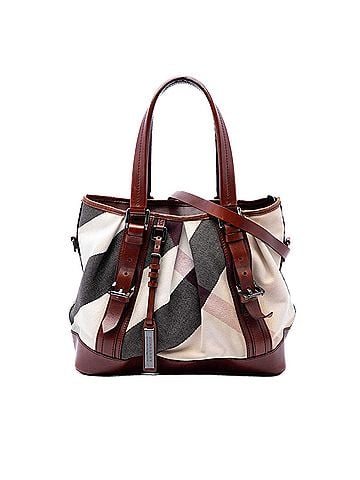 Burberry Mega Check Canvas Lowry Satchel (view 1)