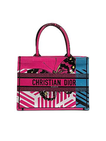 Dior Medium Embroidered Canvas Butterfly D Jungle Pop Book Tote (view 1)
