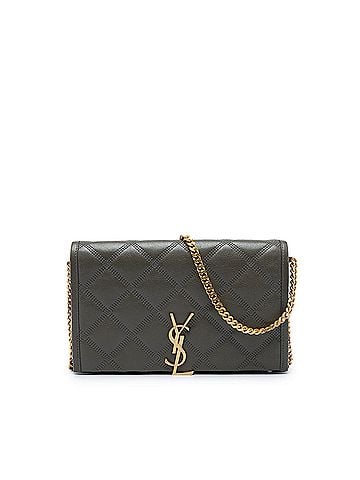 Saint Laurent Lambskin Becky Wallet on Chain (view 1)