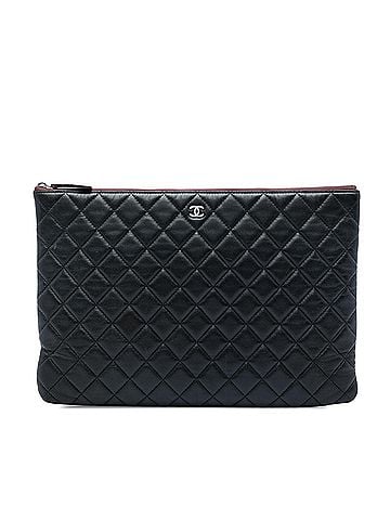 Chanel Large Quilted Lambskin O Case Clutch (view 1)