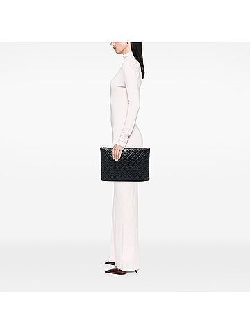 Chanel Large Quilted Lambskin O Case Clutch (view 2)