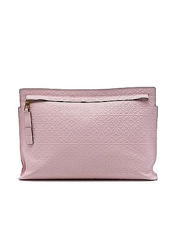Loewe Embossed Leather Anagram Repeat T Clutch (view 1)