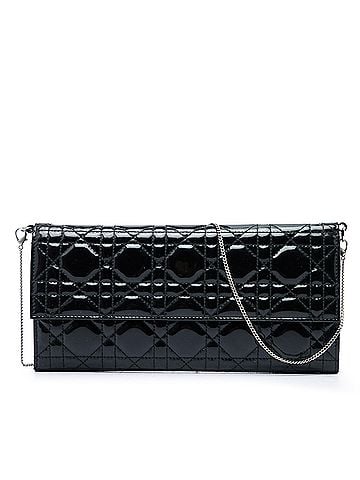 Dior Patent Cannage Clutch with Chain (view 1)