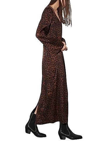 Mara Hoffman Naliyah Leopard Print Midi Casual Dress (view 2)