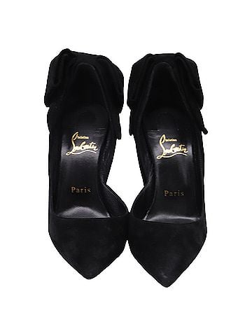 Christian Louboutin Christian Louboutin Rabakate Bow Pumps in Black Suede (view 2)