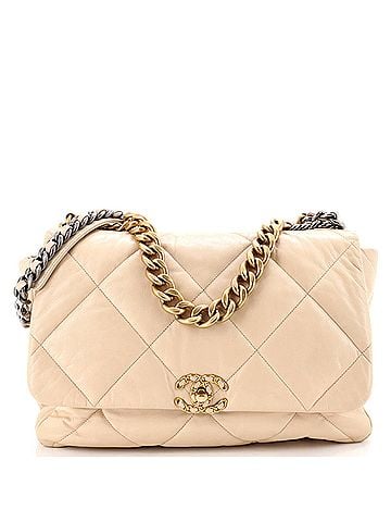 Chanel 19 Flap Bag Quilted Leather Maxi (view 1)