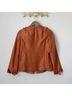 AKRIS 45% Silk 40% Acetate 15% Nylon 100% Silk Solid Orange Jacket Size 4 - photo 4