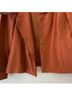 AKRIS 45% Silk 40% Acetate 15% Nylon 100% Silk Solid Orange Jacket Size 4 - photo 3