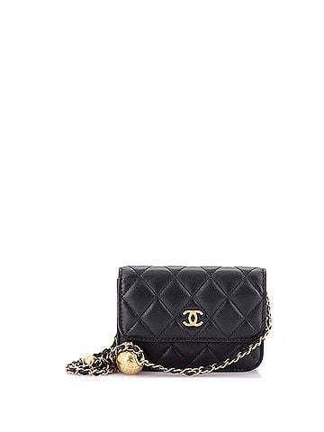 Chanel Pearl Crush Flap Clutch with Chain Quilted Lambskin Mini (view 1)