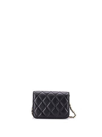 Chanel Pearl Crush Flap Clutch with Chain Quilted Lambskin Mini (view 2)