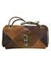 Marc Jacobs Print Brown Tan Leather Shoulder Bag One size - photo 1