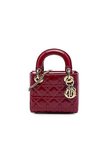 Dior Mini Patent Cannage Lady Dior (view 1)