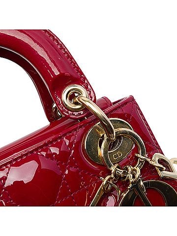 Dior Mini Patent Cannage Lady Dior (view 2)