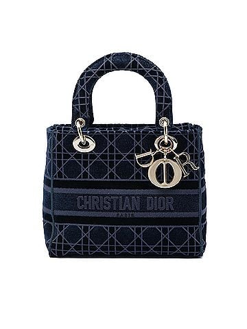 Dior Medium Velvet Cannage Lady D Lite (view 1)